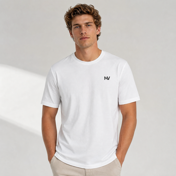 Baskılı Kısa Kollu Beyaz Erkek T-Shirt